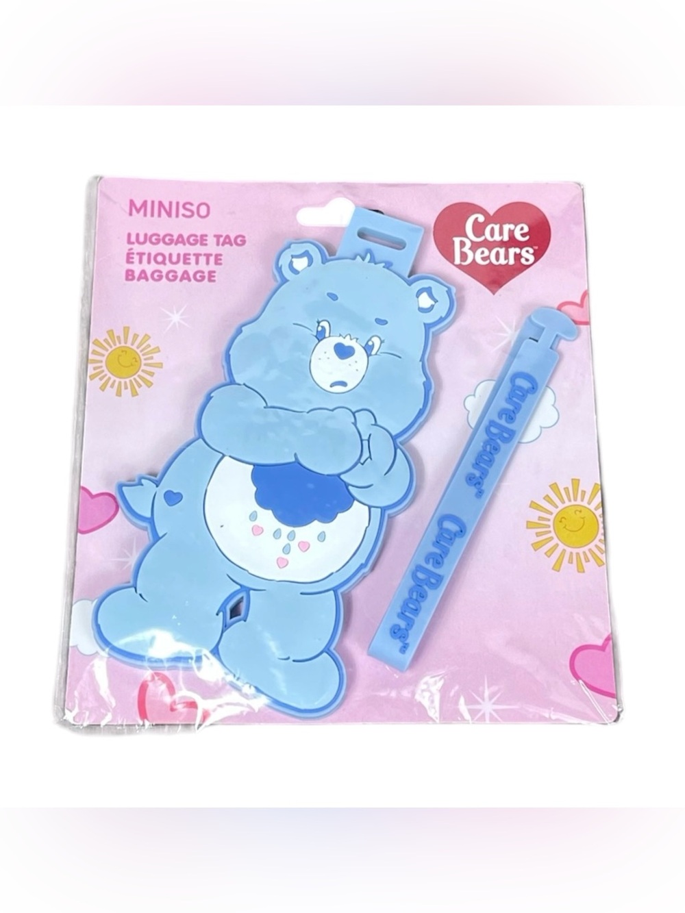 Care Bears Blue Luggage Tag with Heart Accents